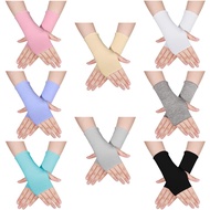 8 Pairs Women Sunblock Fingerless Gloves Summer UV Protection Driving Glove Non Slip for Outdoor Act