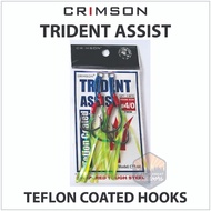 CRIMSON TRIDENT ASSIST HOOK, TEFLON COATED HOOKS FOR JIGGING.
