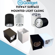 Surface Mounted Light Casing 4“ / 6" / 8" Ceiling Led (Tin Milo) - White / Black or Round / Square