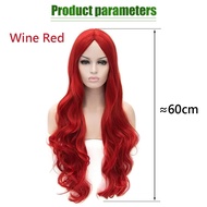 Wig Poni Tipis Akemi Lurus Red Wine / Wig Ariel The Little Mermaid / Wig Merah