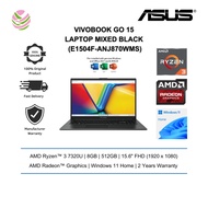 Asus VivoBook Go 15 E1504F-ANJ870WMS 15.6'' FHD Laptop Mixed Black ( Ryzen 3 7320U, 8GB, 512GB SSD, 