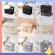 LA Make Up Organizer Bag, Transparent Mesh Large Capacity Travel Cosmetic Bag, Fashion Storage 1/2/3