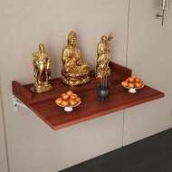 Wall-Mounted Buddha Shrine Buddha Cabinet Shrine Buddha Shrine Enshrine God of Wealth Guanyin Bodhisattva Buddha Altar Altar Shelf Guan Gong-Buddha Shrine Worship Table