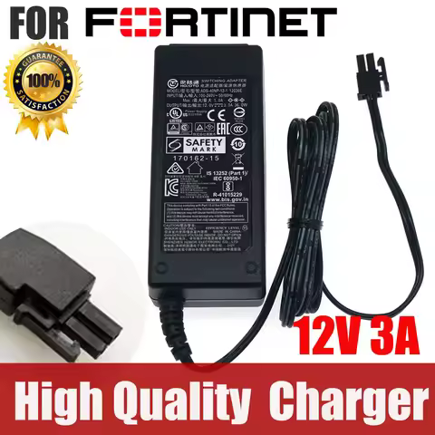 2PIN 12V 3A 36W Switching Power Adapter for FORTIGATE F FORTINET 60D FG-60D 30E-3G4G 30E AD036RAB-FT