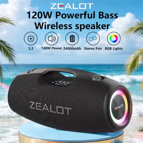 ZEALOT-S78 100W Portable Bluetooth Speaker Outdoor Party Speaker Big Loud Speaker Long Battery Life 