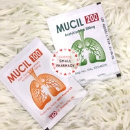 1 sachet of Mucil 100 Acetylcysteine 100mg / 200 Acetylcysteine 200mg ( same as fluimucil ) 5g