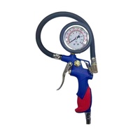 nearbeauty-my Tire Inflator with Pressure Gauge Oil Immersed Hose 0-16bar/0-230psi Copper Nozzle Str