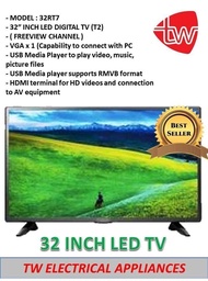 32 INCH LED TV FREEVIEW CHANNEL T2 DIGITAL TV( RICSON BRAND ) LED TV 32 INCH LED 32  TV 32  LED TV