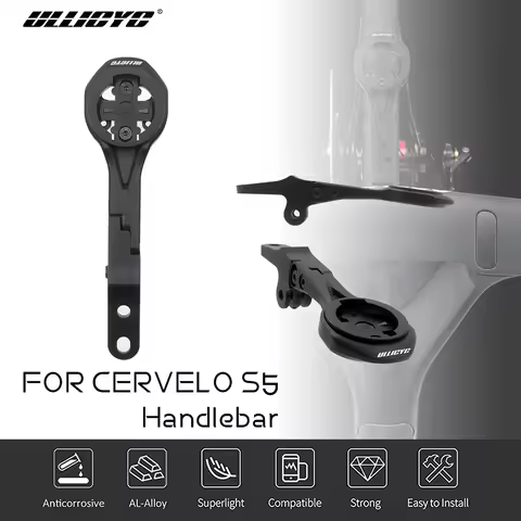 For Cervelo S5 Aerobar Integrated Handlebar Aluminum Alloy Bike Computer Mount Compatible With Gopro
