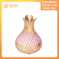 其他品牌 - 網紋大霧空氣凈化加濕香薰機(淺木色) 300ml/500ml大容量 香薰蠟燭 精油 空氣加濕機 LED燈 小夜燈 霧化