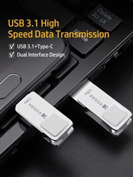 柯達 1入組 32GB 64GB 128GB 超雙驅動器 USB3.1 Type-C 隨身碟 USB-C、USB 3.1 k223C