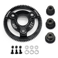 Hardened Black Steel Spur  72T 76T 83T 86T 90T Gear with Pinion Gear 48P for Traxxas Slash 2WD Bandi