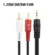 3M 5M 10M 3.5mm Male Jack to AV 2 RCA Male extend Cable connector For Phone TV AUX Sound computer PC