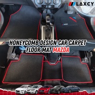 Car Mazda CX5 2012-2025 LAXCY Carpet Honeycomb Floor Mat CX3 CX8 CX9