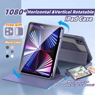 Premium 360 Rotate Clear Case for iPad 9 10 Air 4 Air 5 Pro 11 with Pencil Slot Holder Wireless Char