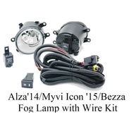 glass fog lamp myvi icon Bezza alza new fullset