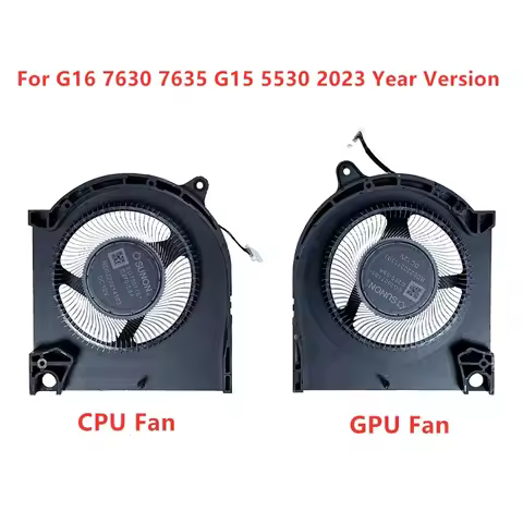Brand Original New Laptop CPU GPU Cooling fans For DELL G16 7630 7635 G15 5530 2023 Year Version