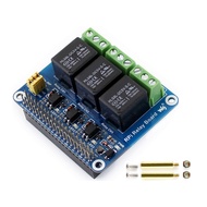 (LAZ8) Waveshare 5V 3-Channel Relay Module Expansion Board Breakout Shield HAT Kit for RPI Raspberry