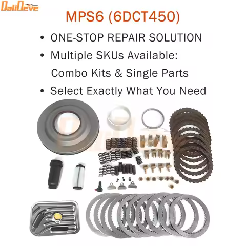 MPS6 6DCT450 Transmission Rebuild Parts Kit Clutch Spring Retainer Clip Front Cover Oil Filter Pisto