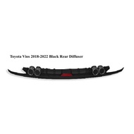 Black Rear Bumper Diffuser for Toyota Vios 2018-2022