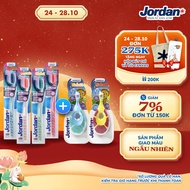 Combo Gia Đình Jordan: 4 bàn chải Ultralite lông mềm người Lớn + 2 bàn chải Step 1 Cho Bé 0–2 Tuổi
