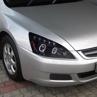 Accord `02-`07 Head Lamp Crystal Black Projector W/Rim + LED
