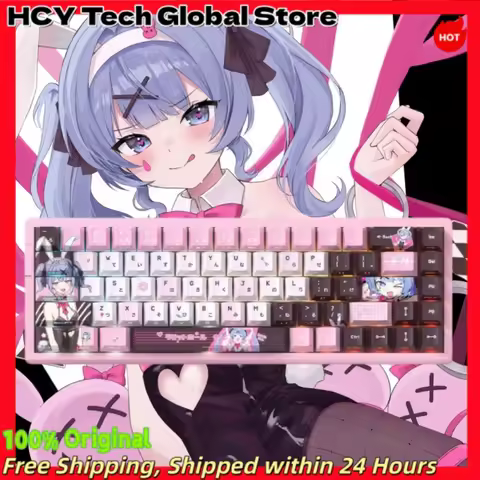 HCY Original Rabbit Hole Anime Keycaps Mechanical Keyboard Cherry PBT Custom Cute Keycaps PC Gaming 