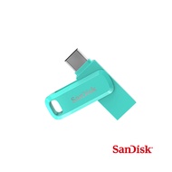 SanDisk Ultra Go USB Type-C雙用隨身碟/ 公司貨/ 128GB/ 湖水綠