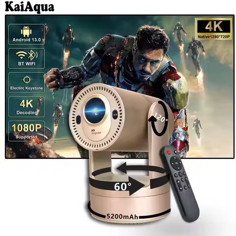 New HY7 Portable Projector Full HD 1080P Support 400ANSI Android 9.0 Projector Auto Keystone & Elect