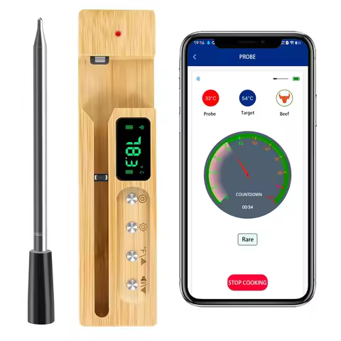 Newest Wireless Meat Food Thermometer Kitchen Cooking Tool Oven Grill BBQ Steak Bluetooth Temperatur