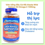 [HCM]Viên dầu cá hồi tự nhiên Pure Alaska Wild Salmon Oil Omega-3 1000mg hũ 210 viên [hàng Mỹ]
