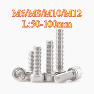 SUS 304 Stainless Steel Grade A2-70 | Hex Socket Cap Screw DIN912 | Skru Allen Key Screw M6/M8/M10/M