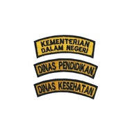 Embroidery HEALTH SERVICE Badge/, EDUCATIONAL SERVICE, MINISTRY IN NEGRI