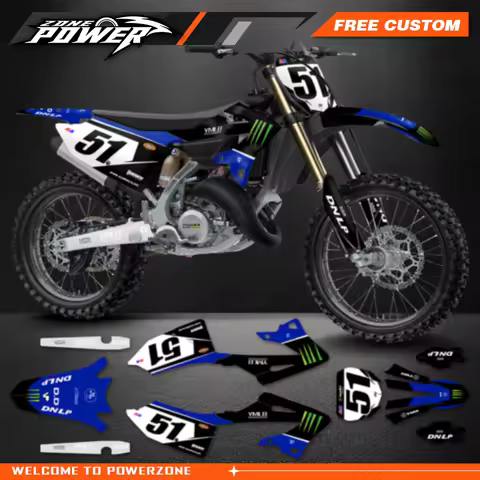 Powerzone For Yamaha YZ125 YZ250 YZ 125 YZ 250 Custom Backgrounds Motorcycle Graphics Decals Sticker