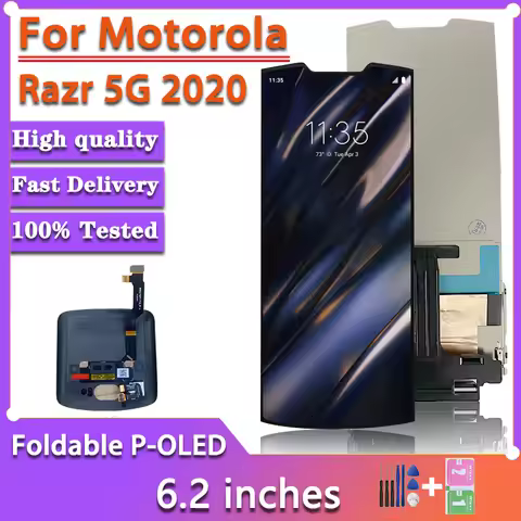 P-OLED For Motorola Razr 5G XT2071-4 LCD Display Big LCD Touch Screen Digitizer For Moto Razr 5G 202