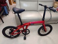 JAVA Zero 7-速 紅色摺疊單車