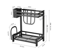 [YL]YL030 Kitchen Organizer Storage Holder Stainless Steel Kitchen Dish Rack Plate Cup Dish Drainer 