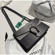 Crocodile Pattern Underarm Bag Dionysus Handbag