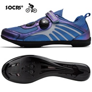 SOCRS Professional Cycling Carbon Fibre Luminous Fluorescent Reflective Cleat Shoes for Men SPD High Quality RB Carbon Speed Shoes MTB Road Mountain Bicycle Shoes Locked Men Sneakers MTB Shimano Size 36-47 {Free Shipping}
