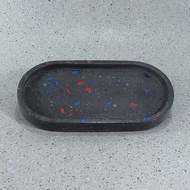 E0005 | Coasters | Black Black | Terrazzo | Cement Cement | Concrete Coaster/Tray (Glossy)