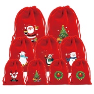 Christmas Velvet Bag Advent Calendar Xmas Gift Bags 13x18cm Drawstring Pouch Xmas Candy Jewelry Packaging Bags
