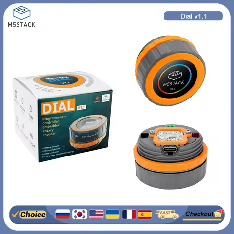 M5Stack Dial V1.1 ESP32-S3 Round Touchscreen Rotary Encoder Development Module RFID RTC Wide Voltage