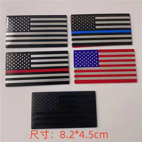 1X 3D Logo Badge National US USA Flag America Car Sticker Decal Badge Emblem Aluminum Car Styling St