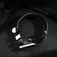 DANDY COSMO | สร้อยข้อมือหนัง สแตนเลส Deluxe DANDY กำไล ข้อมือ ผู้ชาย
