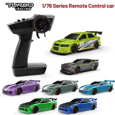 Turbo Racing 1:76 C66 C65 C64 C63 C62 C61 Drift RC Car With Gyro Radio Full Proportional Remote Cont