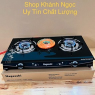 Bếp gas đôi tiết kiệm ga NAGASAKI NK-686SG Mới 100% Đầu đốt bằng đồng thau - Bảo Hành 12 Tháng - Đi