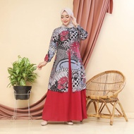 Gamis Batik Alleastore Modern Premium Dress Muslim Gamis Batik Kombinasi