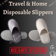 THICKEST FREE SZIE UNSEX LINEN TRAVEL SLIPPER / HOME SLIPPER / LINEN SLIPPER SANDAL HOTEL &amp; AIRBNB 日系家用浴室拖鞋