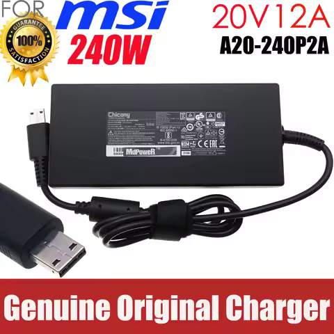 Genuine Chicony A20-240P2A 20V 12A 240W Power Supply AC Adapter For MSI GE66 GE76 GE77 Vector GP76 W