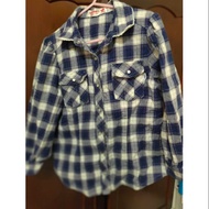 Why and 1/2 Boys Checked Long Sleeve Top Second-Hand 135cm